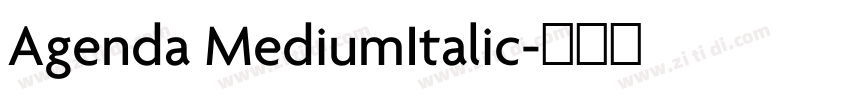 Agenda MediumItalic字体转换